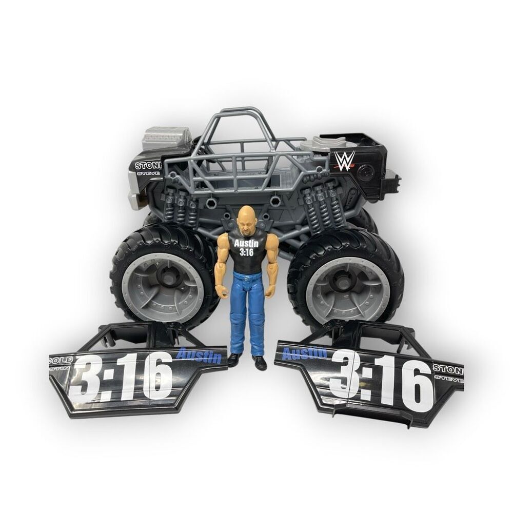 WWE Wrekkin Stone Cold Black 3:16 Monster Truck with Stone Cold Steve Austin